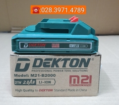 Pin 21V 2.0Ah Dekton M21-B2000 chân pin phổ thông