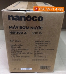 Máy bơm nước tăng áp Nanoco NSP300A,Bơm được nước nóng 100 độ