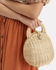 Best selling product Vietnam Luxury Rattan Ladies bags Woven Shell shape Vintage Small handbags for women