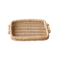 Best Selling Product Rattan Food Serving Basket, Hand Woven Rattan Bread Basket, Natural Fruit Display Tray