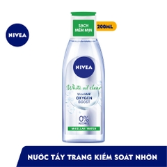 Nước tẩy trang NIVEA kiểm soát nhờn White Oil Clear Micellar Water (200ml)