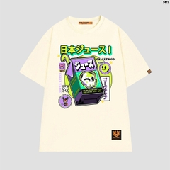 Áo thun nam nữ HY KOREA Hộp sữa tím 1477 form rộng tay lỡ