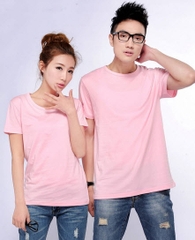 Áo Thun Trơn Tay Ngắn Cổ Tròn Cotton 75%