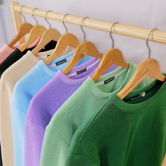 Áo Sweater Form Rộng Trơn Vải Nỉ