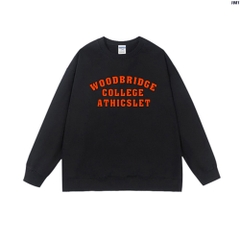 Áo Sweater cổ tròn nam nữ nỉ bông Woodbridge 1081 HY KOREA