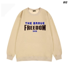 Áo Sweater nam nữ nỉ bông Freedom 812 Form Rộng HY KOREA