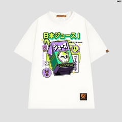 Áo thun nam nữ HY KOREA Hộp sữa tím 1477 form rộng tay lỡ