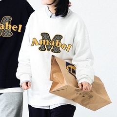 Áo Sweater nam nữ nỉ bông Amabel 831 Form Rộng HY KOREA
