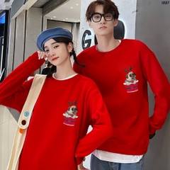 Áo Sweater nam nữ nỉ bông unisex Chó giáng sinh 1087 HY KOREA