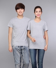 Áo Thun Trơn Tay Ngắn Cổ Tròn Cotton 75%