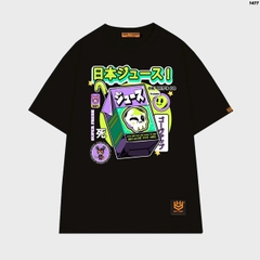 Áo thun nam nữ HY KOREA Hộp sữa tím 1477 form rộng tay lỡ