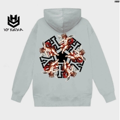 Áo hoodie Nam Nữ Thiên thần HY 1069 Streetwear Vải Nỉ Bông