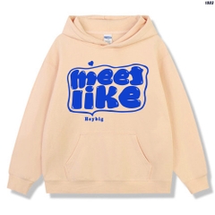 Áo khoác hoodie unisex Vải Nỉ Bông Meet Nike 1083 HY KOREA