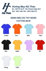 Áo Thun Trơn Tay Ngắn Cổ Tròn Cotton 75%