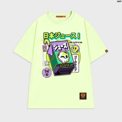 Áo thun nam nữ HY KOREA Hộp sữa tím 1477 form rộng tay lỡ