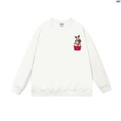 Áo Sweater nam nữ nỉ bông unisex Chó giáng sinh 1087 HY KOREA