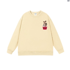 Áo Sweater nam nữ nỉ bông unisex Chó giáng sinh 1087 HY KOREA