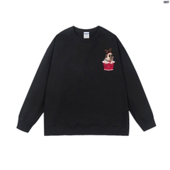 Áo Sweater nam nữ nỉ bông unisex Chó giáng sinh 1087 HY KOREA