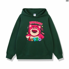 Áo hoodie nữ Gấu dâu 1094 HY KOREA Vải Nỉ Bông