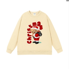 Áo Sweater nam nữ nỉ bông Gấu christmas 1134 HY KOREA