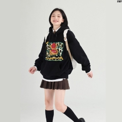 Áo hoodie unisex Vải Nỉ Bông Gấu Now 1107 HY KOREA