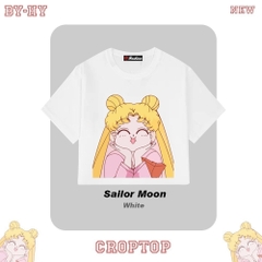 Áo croptop nữ HY KOREA in Sailor Moon 1285 tay ngắn ôm body