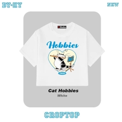 Áo croptop body Y2K HY KOREA in Cat Hobbies 1293 tay ngắn nữ