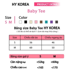 Áo thun Baby Tee Tulip Flower 1406 HY KOREA 100% Cotton