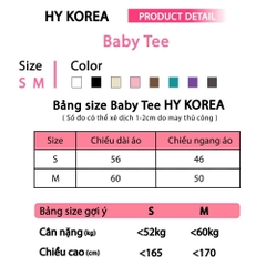 Áo Baby Tee Gấu Surprise 1405 HY KOREA 100% Cotton Áo thun form nữ
