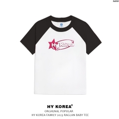 Áo thun Star HY KOREA 1410 Baby Tee Raglan Basic Cotton 100%