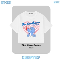 Áo croptop Y2K HY KOREA in Gấu CareBears 1407 tay ngắn freesize