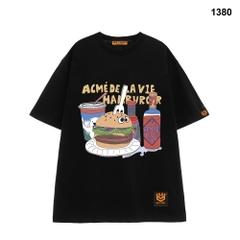 Áo thun nam nữ form rộng Burger water Acmede 1380 tay lỡ cotton 75