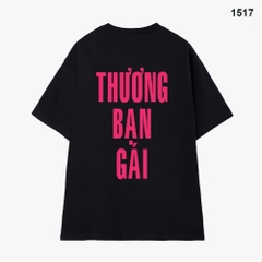 Áo Thun HY KOREA In Chữ Thương Bạn Gái Trai Cotton 100% Co giãn 2 Chiều Dày Dặn Thấm Hút Unisex Oversize 1517