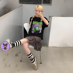 Áo thun nam nữ HY KOREA Hộp sữa tím 1477 form rộng tay lỡ