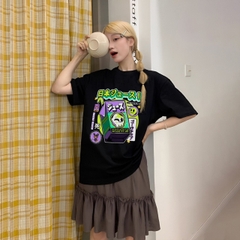 Áo thun nam nữ HY KOREA Hộp sữa tím 1477 form rộng tay lỡ