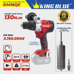 KB0524.07 - Combo Thân máy khoan pin 18V KM18QE và mũi khoan rút lõi 63mm KBRS-63x155