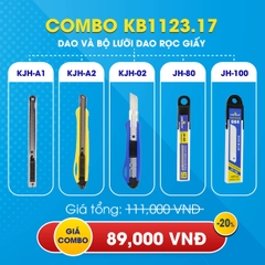 KB1123.17 - Combo 3 dao KJH-02, KJH-A1 và KJH-A2 kèm bộ lưỡi dao JH-80 và JH-100 Kingblue