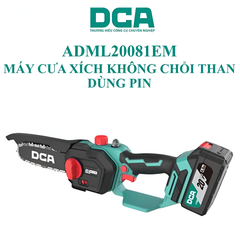 Máy cưa xích không chổi than dùng pin DCA ADML20081EM