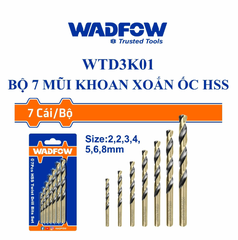 Bộ 7 mũi khoan kim loại HSS Wadfow WTD3K01