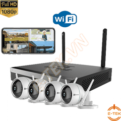 Bộ kit camera ip wifi ezviz 4 kênh hỗ trợ xem từ xa trên điện thoại