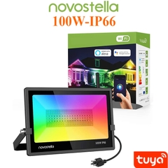 Đèn pha Led đổi màu RGB ngoài trời nháy theo nhạc 100W Wifi TUYA Novostella