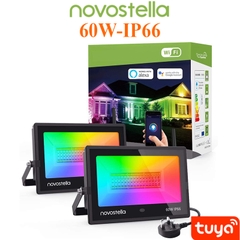 Đèn pha LED đổi màu RGB ngoài trời Wifi TUYA 60W Novostella