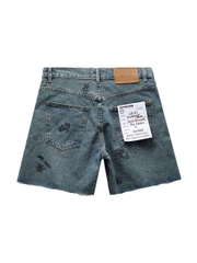 Quần Shorts Jean Relaxed Measure