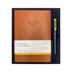 Sổ Tay Da Hộp Cao Cấp Note Book B5 - Tặng Kèm Bút - 0218