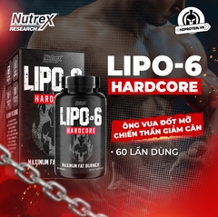 NUTREX LIPO 6 HARDCORE (60 VIÊN) - ĐỐT MỠ MẠNH NHẤT PHIÊN BẢN MỚI