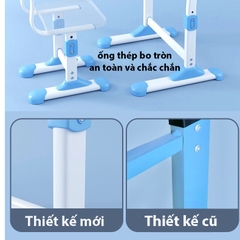 Bộ bàn học thông minh M10 chống gù chống cận có giá sách tiện lợi cho bé từ 3 đến 18 tuổi