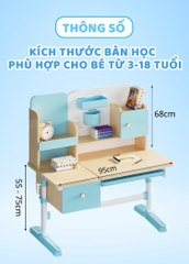 BÀN HỌC THÔNG MINH CHỐNG GÙ, CHỐNG CẬN CHO BÉ C11