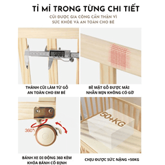 GIƯỜNG CŨI ĐA NĂNG CHO BÉ TỪ 0-12 TUỔI YOII - CDN01