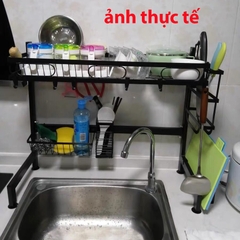 Giá Để Chén Đĩa Trên Bồn Rửa Bát Đa Chức Năng 1, 2 Tầng