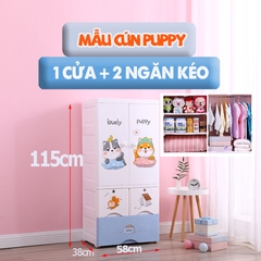 TỦ NHỰA ĐỰNG ĐỒ CHO BÉ Yoii - MẪU PUPPY C05